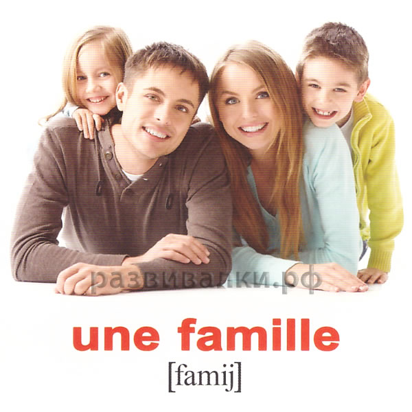 Французские карточки "Семья"