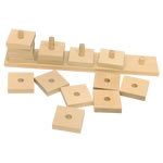 Пирамидка-домино (Геометрические фигуры деревянные)