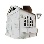 Картонный домик под раскраску (E-01)