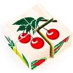 Фрукты - ягоды (Кубики для детей деревянные)
