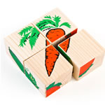Овощи (Кубики для детей деревянные)