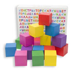 Кубики цветные (20 шт.) (Кубики Никитина деревянные)