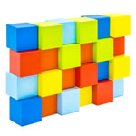 Кубики цветные (24 шт.) (НКБ-2401) (Кубики Никитина в картонных коробках)