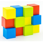 Кубики цветные (15 шт.) (НКБ-1501) (Кубики Никитина в картонных коробках)