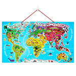 Карта мира с магнитными пазлами