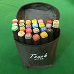 Маркеры для скетчинга (в сумочке, 24 цвета, двусторонние) (Фломастеры-кисточки)