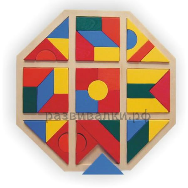 Пазл "Радужный восьмиугольник"